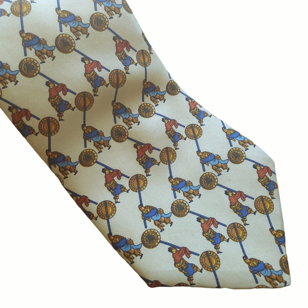 Christian Dior Mens Silk Hand Made Tie Authenticated